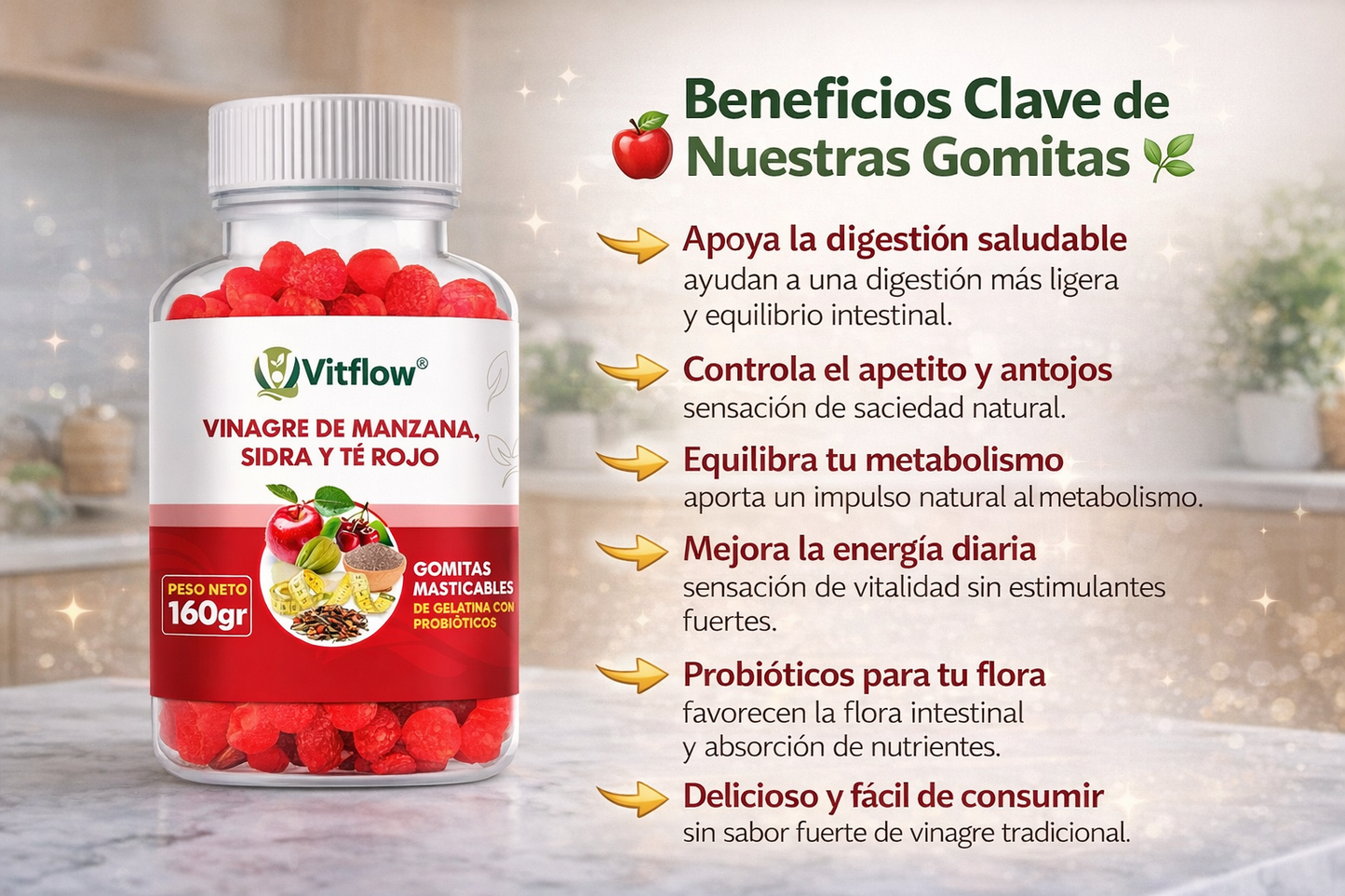 Gomitas de vinagre de manzana: Salud y vida